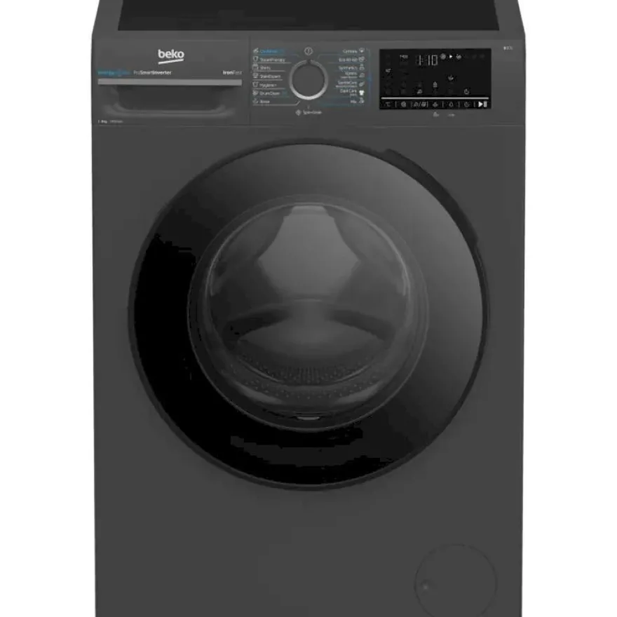 Edestä täytettävä pyykinpesukone Beko BM3WFSU48415AD, 60cm, antrasiitti