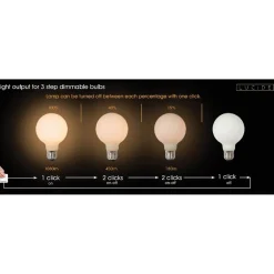 Filamenttilamppu Lucide G80, Ø8cm, IP20, 8W