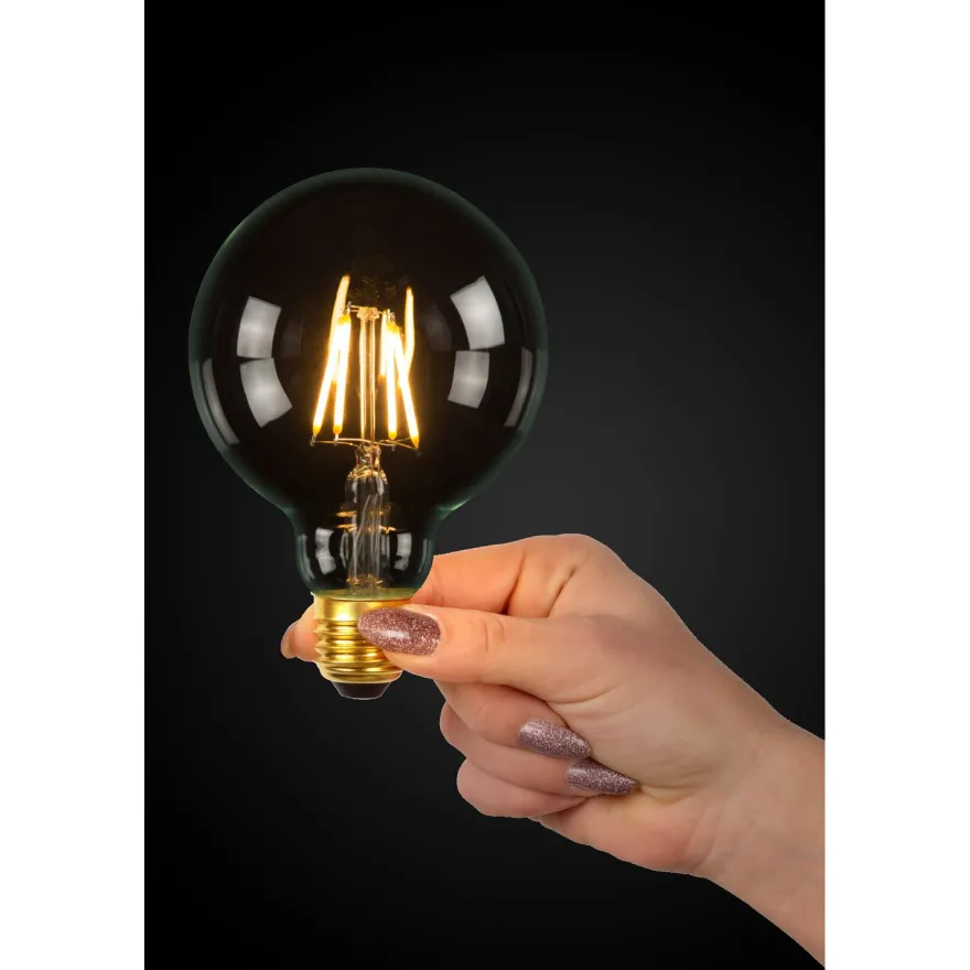 Filamenttilamppu Lucide G125, Ø12.5cm, IP20, 7W