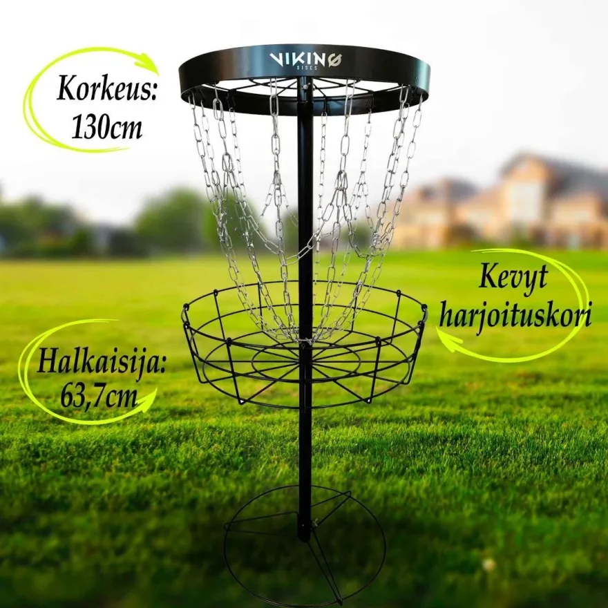 Frisbeegolfsetti Viking Discs Challenger, sis. kori, 8 kiekkoa ja varustelaukku