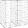 Gabion-kivikori kansilla galvanoitu teräs 100x60x100 cm