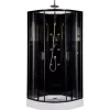 Hierova suihkukaappi Harma Black Onyx, 85 x 85 x 220 cm, kirkas lasi, avoin yläosa