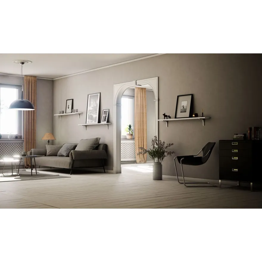 Holvikaari Lundbergs Venezia 860 MDF valkoinen