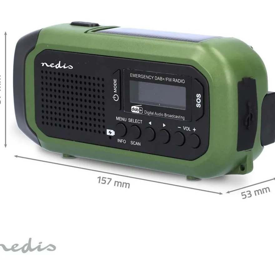 Hätäradio Nedis RDDBCR2000GN DAB+/FM