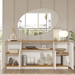Huonekalusetti Linento Furniture FR19-AW mänty/valkoinen