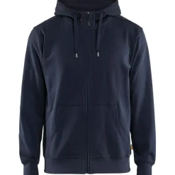 Huppari Blåkläder 3366-1158 vetoketjulla, 100% puuvillaa