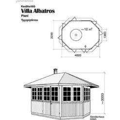 Huvimaja/kesäkeittiö Jalotakka Villa Albatros Pieni (12m²)