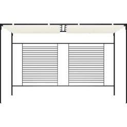 Huvimaja sisäänvedettävällä katolla 4x3x2,3m 180g/m², eri värejä