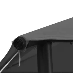 Huvimaja 3x3 m antrasiitti kangas ja teräs 180 g/m²