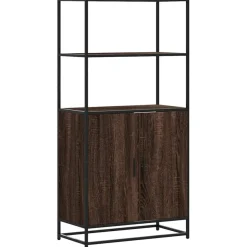 Hyllykkö/Kaappi 68x35x139 cm, suunniteltu puu ja metalli, eri värejä (42146)