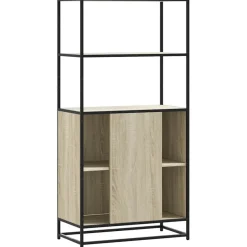 Hyllykkö/Kaappi 68x35x139 cm, suunniteltu puu ja metalli, eri värejä (42146)