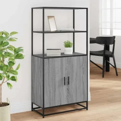 Hyllykkö/Kaappi 68x35x139 cm, suunniteltu puu ja metalli, eri värejä (42146)