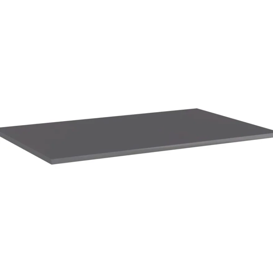 Hyllylevyt 4 kpl korkeakiilto harmaa 80x50x1,5 cm