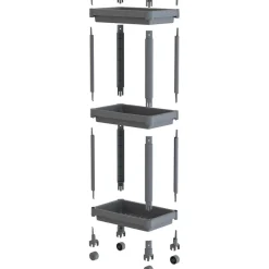 Hylly pyörillä Linento Furniture TKRLKKT-3K, 70x36x23cm, eri värejä