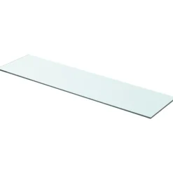 Hyllyt 2 kpl, kirkas lasi, 80x20 cm
