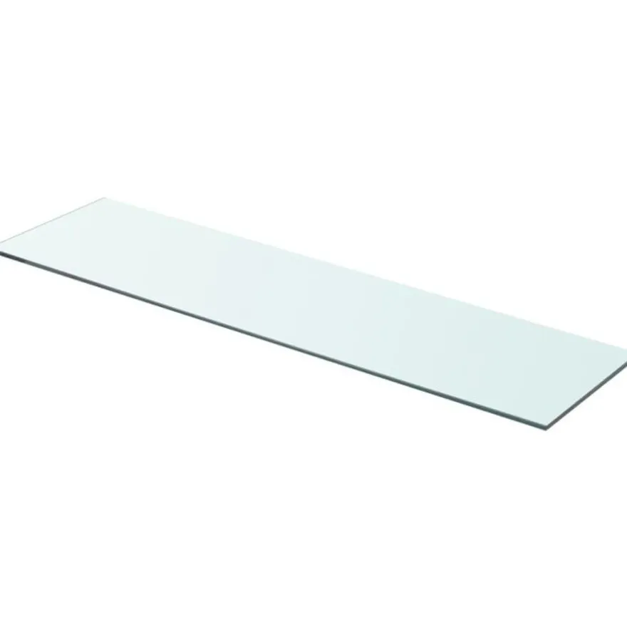 Hyllyt 2 kpl, kirkas lasi, 80x20 cm