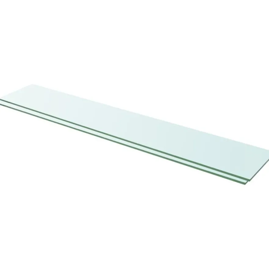 Hyllyt 2 kpl, kirkas lasi, 110x20 cm