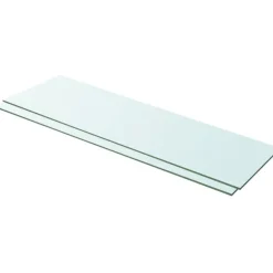 Hyllyt 2 kpl, kirkas lasi, 100x30 cm