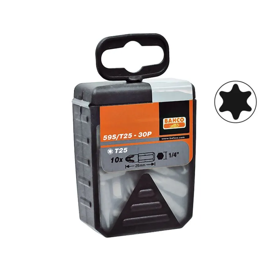 Hylsysarja Bahco, TORX T30, 25mm, 30 kpl