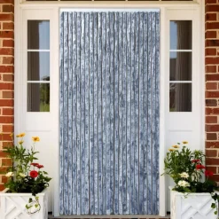 Hyönteisverho hopea 100x220 cm chenille