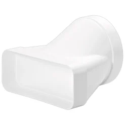Ilmanvaihtokanavan adapteri Asko HD2005, suorakaiteesta pyöreään Ø 150 mm, valkoinen