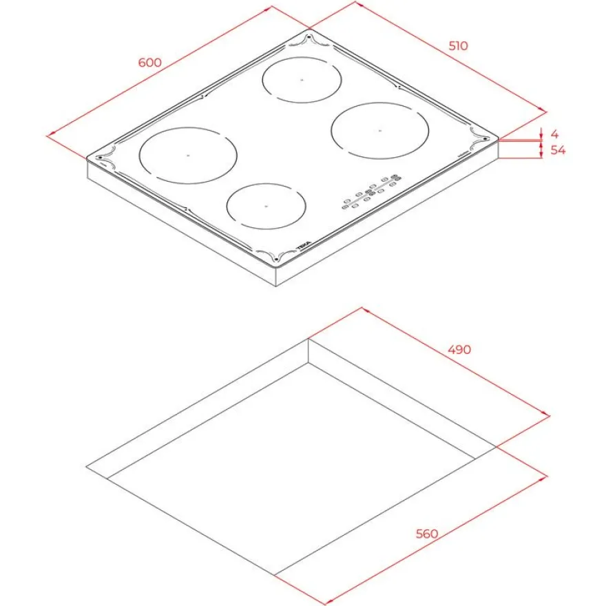 Induktioliesitaso Teka IBR 64040 TTC, 60cm, musta