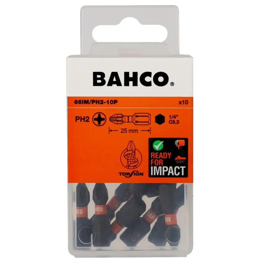 Iskukärkisarja Bahco 66IM PH2 25mm, 10kpl