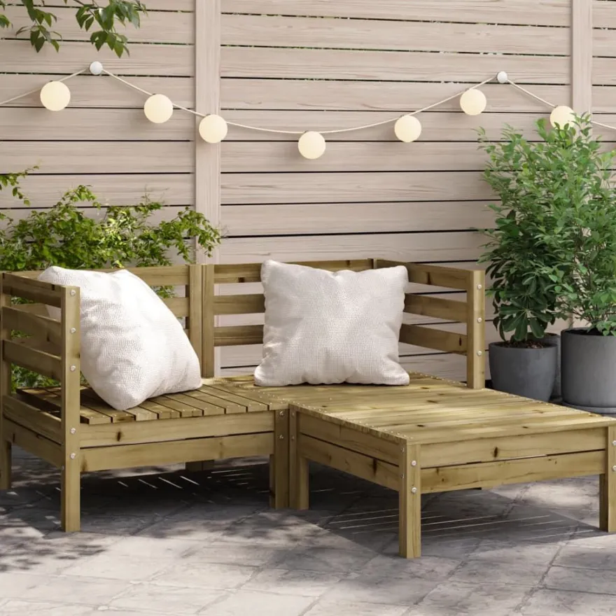 2-istuttava puutarhasohva rahilla kyllästetty, mänty