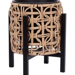 Istutuslaatikko Home4You WICKER jalustalla 20x20xK23 cm, vaaleanruskea
