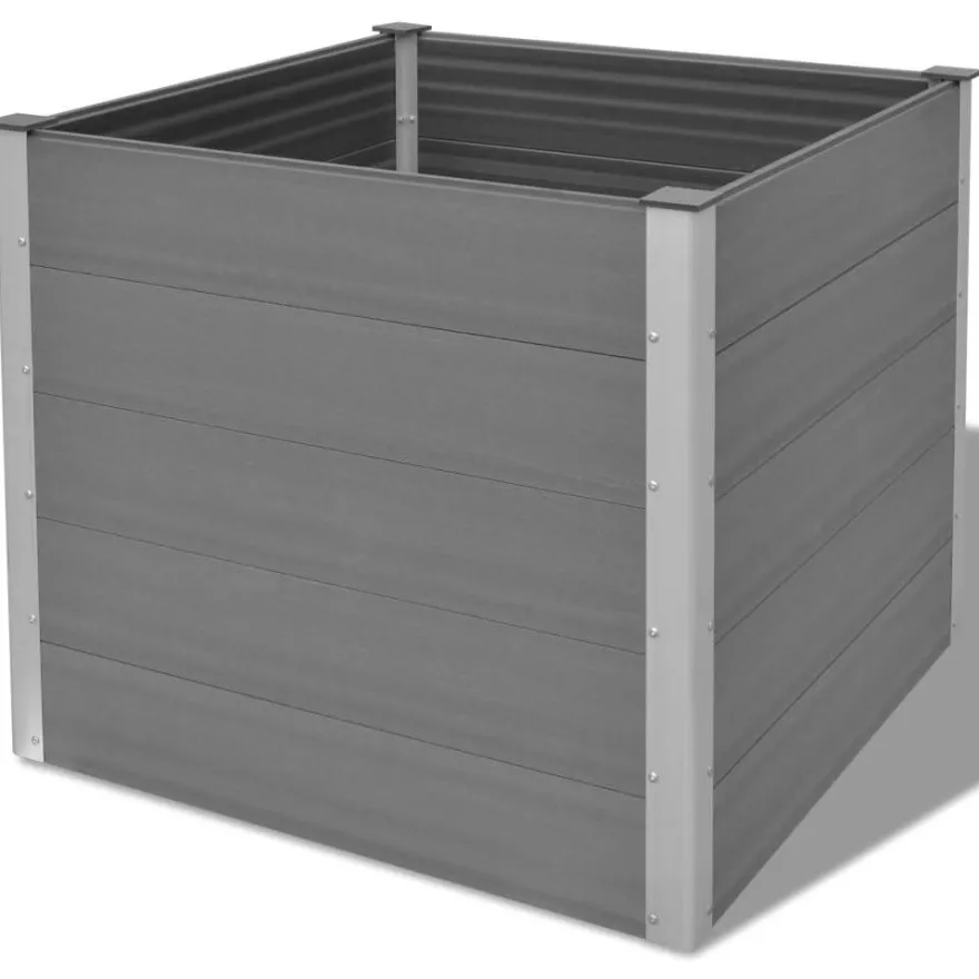 Istutuslaatikko wpc 100x100x91 cm harmaa