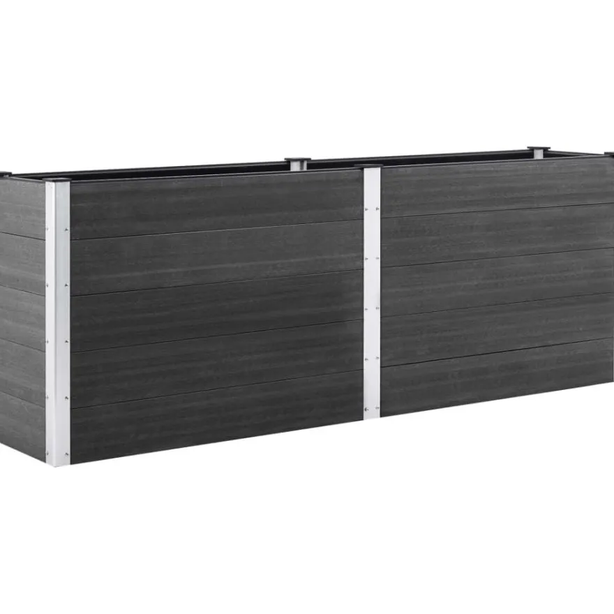 Istutuslaatikko 250x100x91 cm wpc harmaa