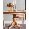 Jatkettava ruokapöytä Linento Furniture Eva, Ø118cm, ruskea