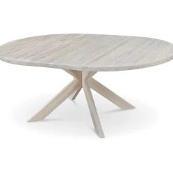 Jatkettava ruokapöytä Stenexpo Slite Ø140/180x140cm valkoöljytty tammi