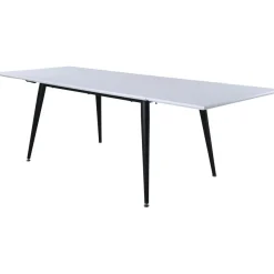 Jatkettava ruokapöytä Venture Home Jimmy, 150x90cm, valkoinen/musta