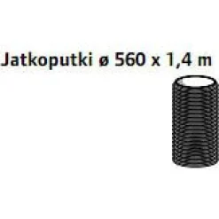 Jatkoputki Ø 560 x 1,4 m maapuhdistamo