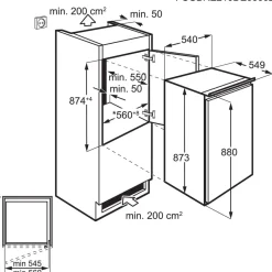 Jääkaappi Electrolux Series 500 OptiSpace l,RB2AE88S, 55cm, 142 l, integroitava