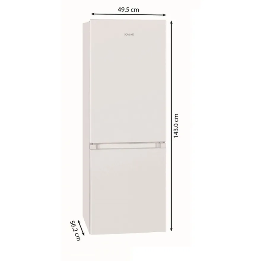Jääkaappipakastin Bomann KG322.1W, 50cm, 122/53 l, valkoinen