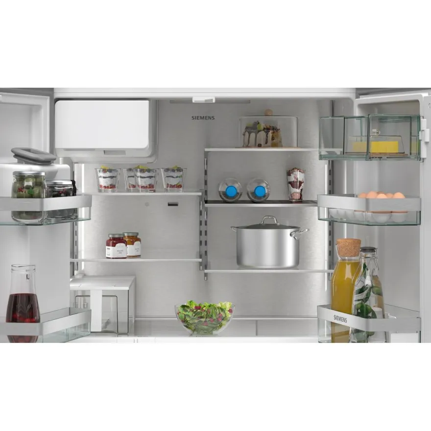 Jääkaappipakastin French Door Siemens iQ500 KF96IAPEA 90.5, 375/199 l, vesiautomaatti, jääpalakone, teräs