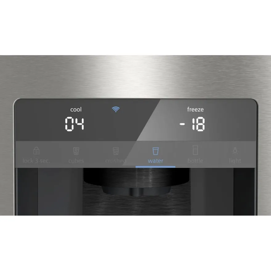 Jääkaappipakastin French Door Siemens iQ500 KF96IAPEA 90.5, 375/199 l, vesiautomaatti, jääpalakone, teräs