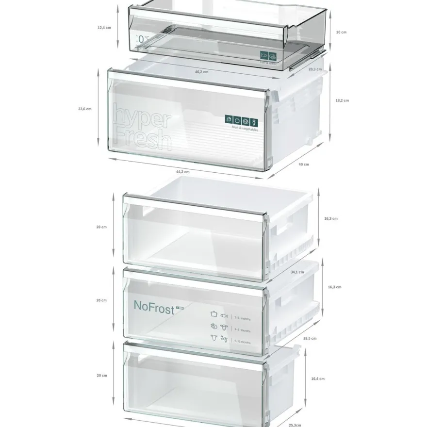 Jääkaappipakastin Siemens iQ300 KG36NVIDT, 60cm, 218/103 l, teräs