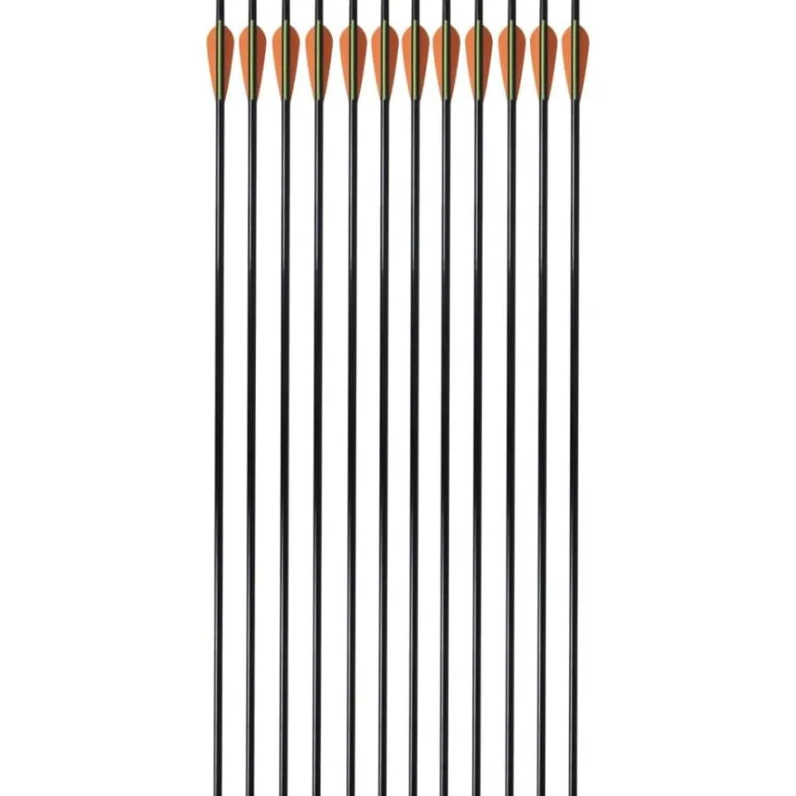 Jousipyssyn nuolet, 30", 0.8cm, lasikuitu, 12 pcs