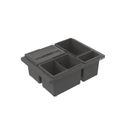 Jätelajittelujärjestelmä IMA Cube Basic Low, M60, 3x8L + 3L, tummanharmaa