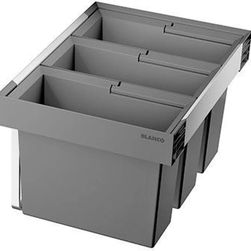 Jäteyksikkö Blanco Flexon II Low 60/3, 3x15L, harmaa