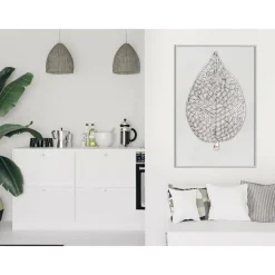Juliste Artgeist Azur Leaf, kehyksillä, eri kokoja