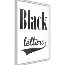 Juliste Artgeist Black Letters, kehyksillä, eri kokoja
