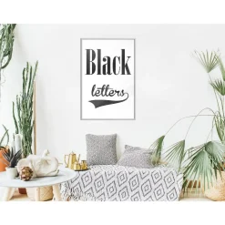 Juliste Artgeist Black Letters, kehyksillä, eri kokoja