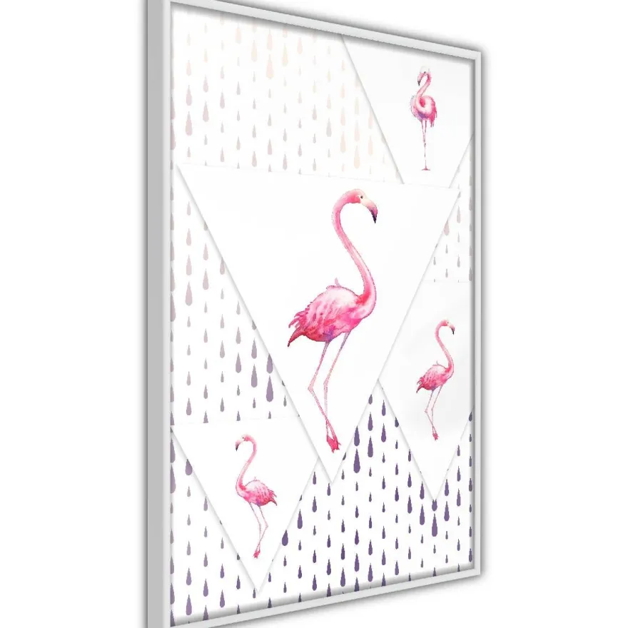 Juliste Artgeist Flamingo Family, kehyksillä, eri kokoja