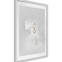 Juliste Artgeist Gold Earrings, kehyksillä, eri kokoja