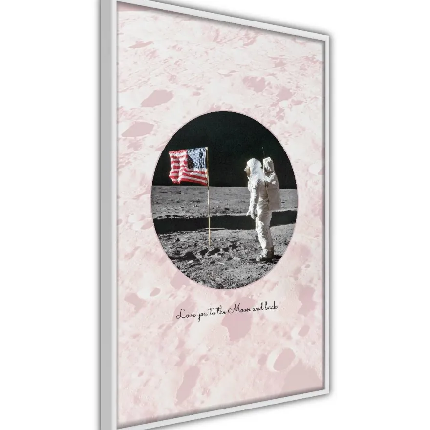 Juliste Artgeist Love You to the Moon and Back, kehyksillä, eri kokoja