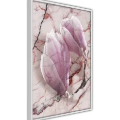 Juliste Artgeist Marble Magnolia, kehyksillä, eri kokoja
